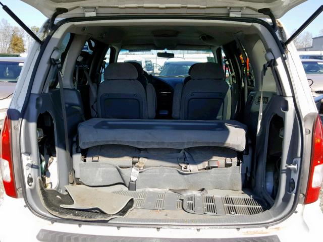 4N2ZN15T52D812873 - 2002 NISSAN QUEST GXE WHITE photo 9
