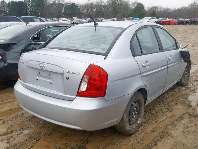 KMHCN46C98U208630 - 2008 HYUNDAI ACCENT GLS SILVER photo 4