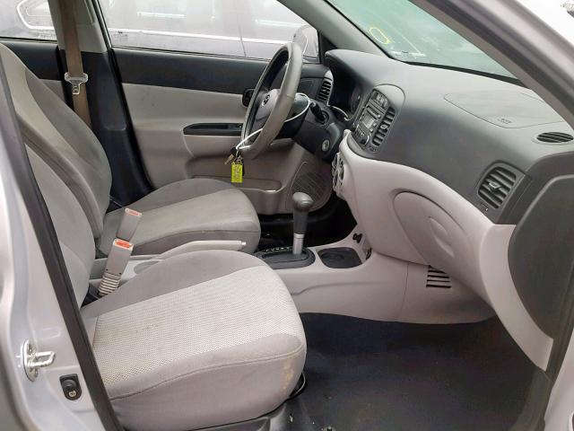 KMHCN46C98U208630 - 2008 HYUNDAI ACCENT GLS SILVER photo 5