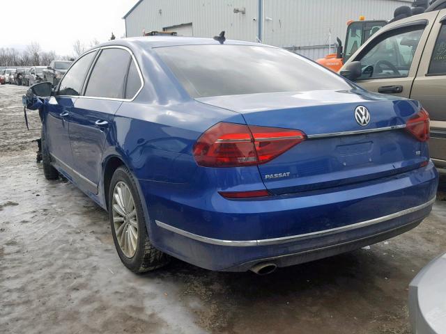 1VWBT7A3XHC002332 - 2017 VOLKSWAGEN PASSAT SE BLUE photo 3