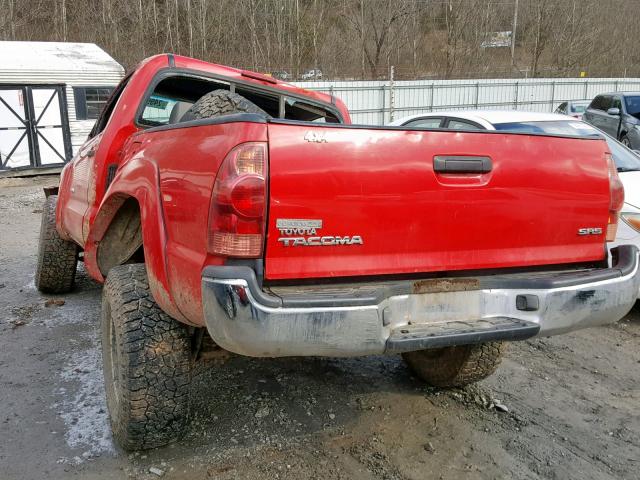 5TEPX42N47Z399046 - 2007 TOYOTA TACOMA RED photo 3