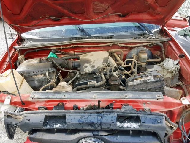 5TEPX42N47Z399046 - 2007 TOYOTA TACOMA RED photo 7