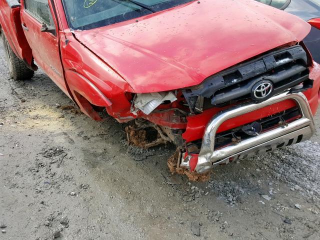 5TEPX42N47Z399046 - 2007 TOYOTA TACOMA RED photo 9
