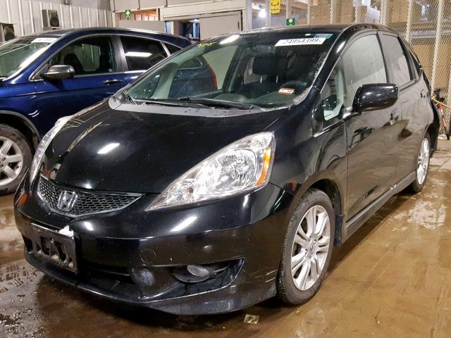 JHMGE8H45AC028008 - 2010 HONDA FIT SPORT BLACK photo 2