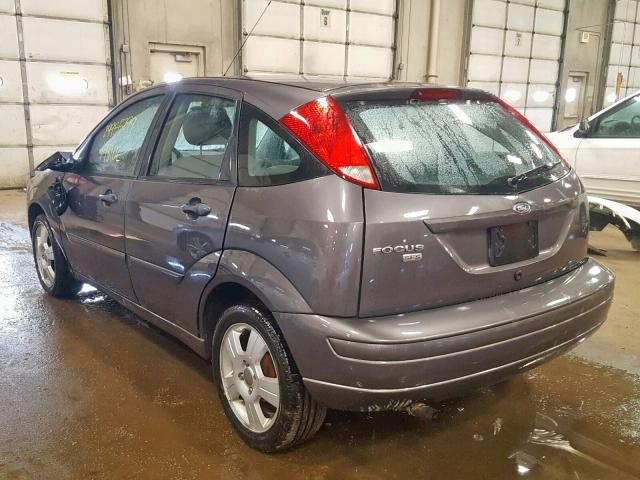 1FAHP37N97W222597 - 2007 FORD FOCUS ZX5 GRAY photo 3