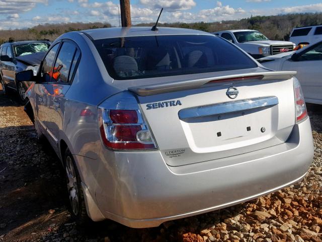 3N1AB6AP4BL643506 - 2011 NISSAN SENTRA 2.0 SILVER photo 3