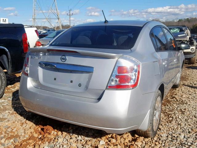 3N1AB6AP4BL643506 - 2011 NISSAN SENTRA 2.0 SILVER photo 4