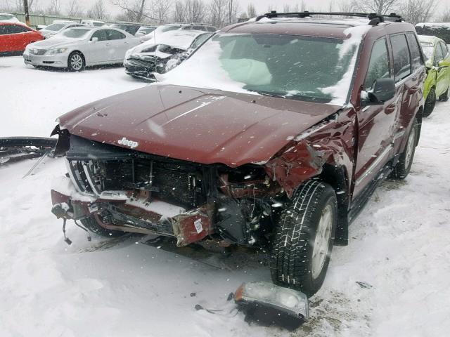 1J8HR58247C543462 - 2007 JEEP GRAND CHER BURGUNDY photo 2