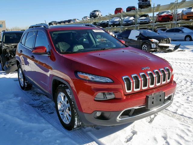 1C4PJMDS5FW649782 - 2015 JEEP CHEROKEE L RED photo 1