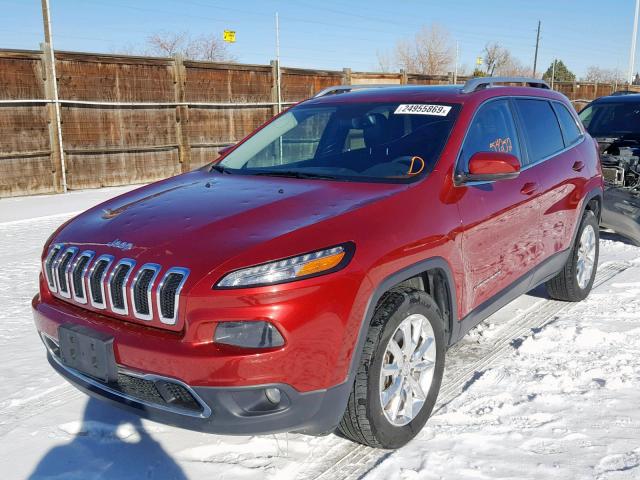 1C4PJMDS5FW649782 - 2015 JEEP CHEROKEE L RED photo 2