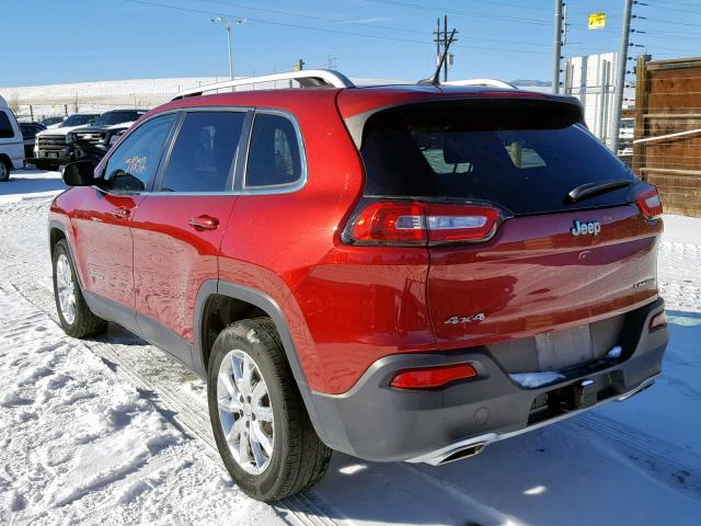 1C4PJMDS5FW649782 - 2015 JEEP CHEROKEE L RED photo 3