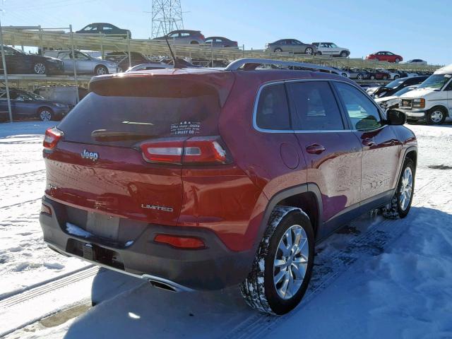 1C4PJMDS5FW649782 - 2015 JEEP CHEROKEE L RED photo 4