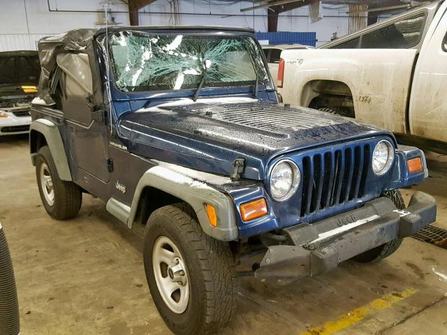 1J4FA39S92P750255 - 2002 JEEP WRANGLER / BLUE photo 1