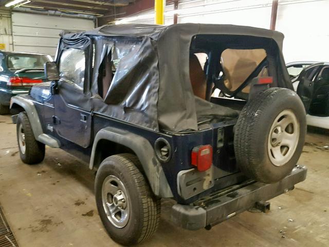 1J4FA39S92P750255 - 2002 JEEP WRANGLER / BLUE photo 3