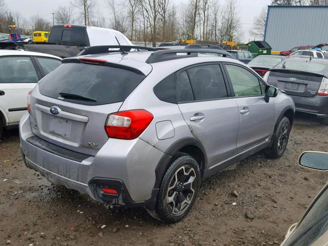 JF2GPACCXF8321772 - 2015 SUBARU XV CROSSTR SILVER photo 4