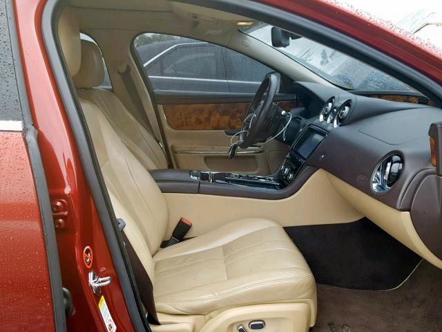 SAJWA1CB8BLV07208 - 2011 JAGUAR XJ BASE BURGUNDY photo 5