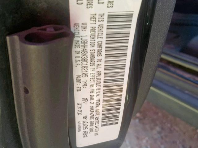 1J8HH48N38C182105 - 2008 JEEP COMMANDER BLACK photo 10