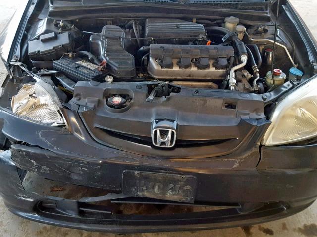 1HGEM21262L070644 - 2002 HONDA CIVIC DX BLACK photo 7