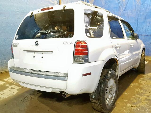 4M2YU91137KJ18541 - 2007 MERCURY MARINER LU WHITE photo 4