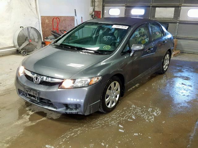 19XFA1F51BE031588 - 2011 HONDA CIVIC LX CHARCOAL photo 2