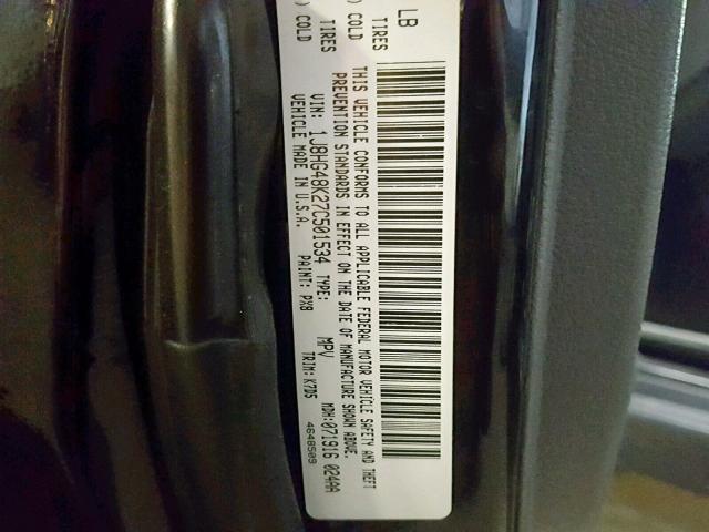 1J8HG48K27C501534 - 2007 JEEP COMMANDER BLACK photo 10