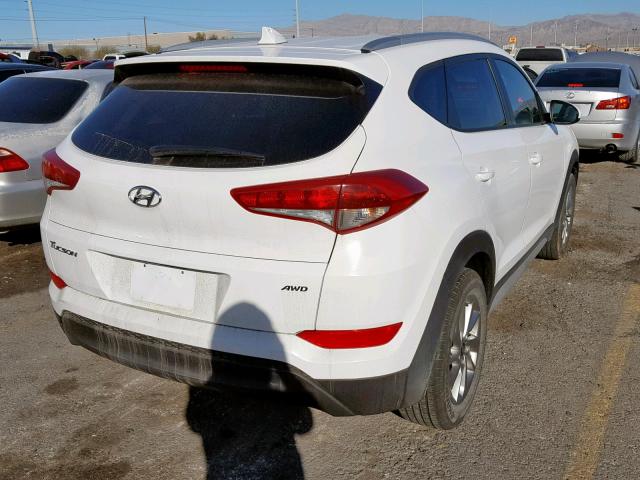 KM8J3CA40JU768033 - 2018 HYUNDAI TUCSON LIM WHITE photo 4