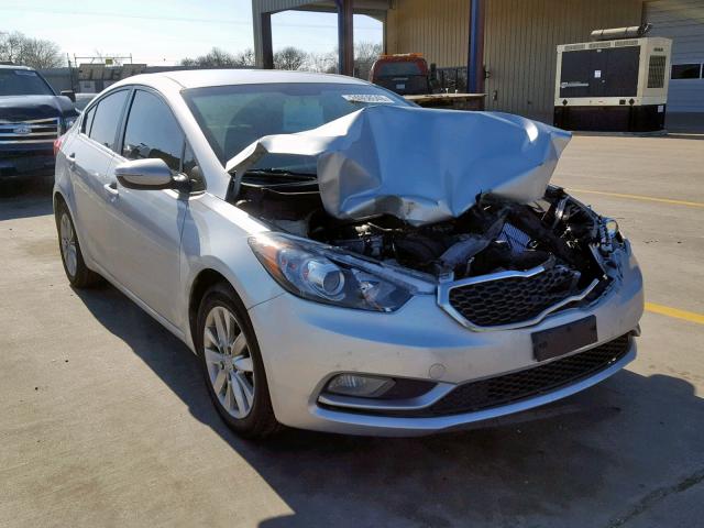 KNAFX4A84E5179457 - 2014 KIA FORTE EX SILVER photo 1