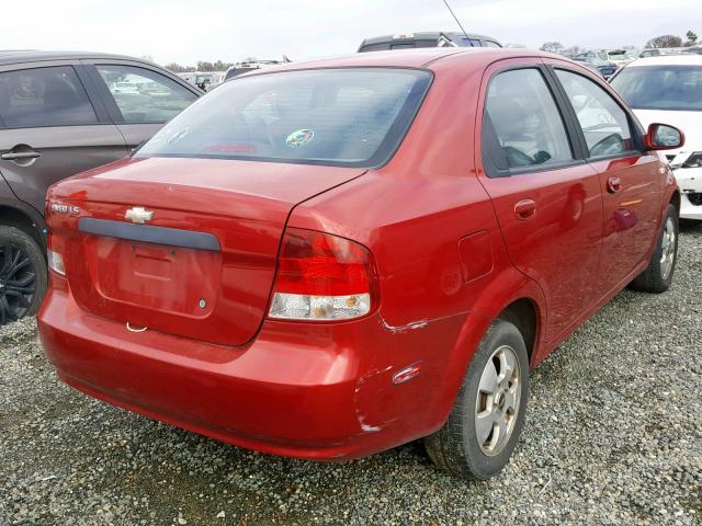KL1TD56696B600739 - 2006 CHEVROLET AVEO BASE Qırmızı foto 4