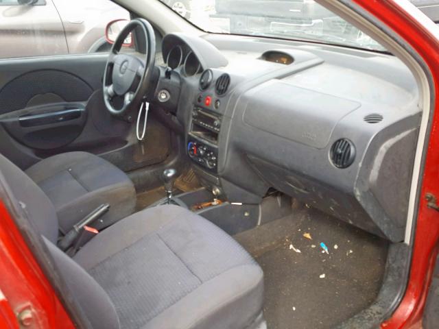KL1TD56696B600739 - 2006 CHEVROLET AVEO BASE Qırmızı foto 5
