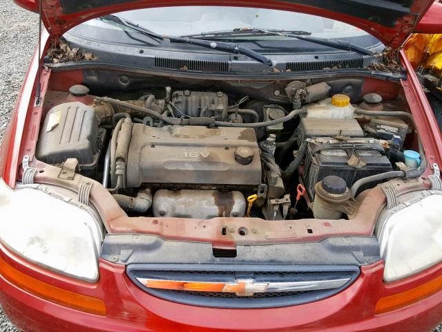 KL1TD56696B600739 - 2006 CHEVROLET AVEO BASE Qırmızı foto 7