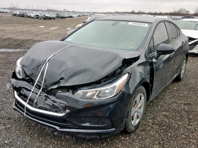 1G1BC5SM5H7163218 - 2017 CHEVROLET CRUZE LS BLACK photo 2