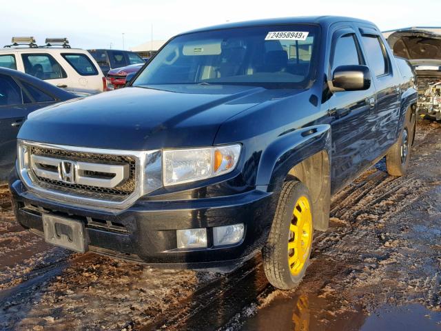 5FPYK1F56BB011456 - 2011 HONDA RIDGELINE BLACK photo 2