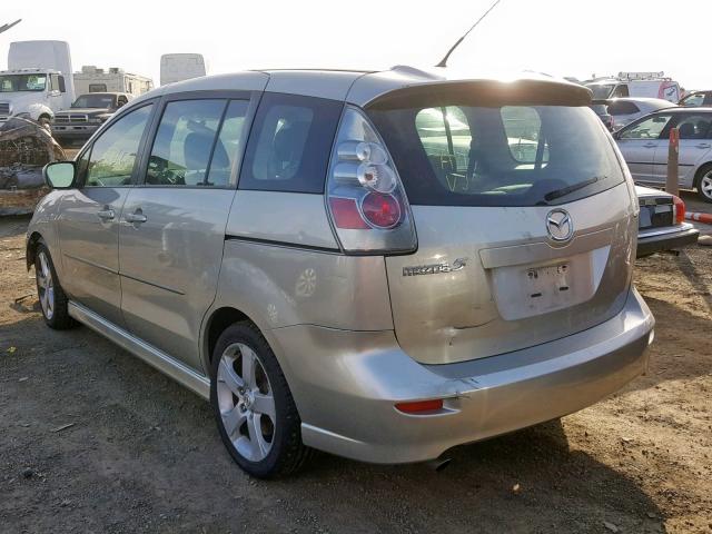 JM1CR293070137607 - 2007 MAZDA 5 SILVER photo 3