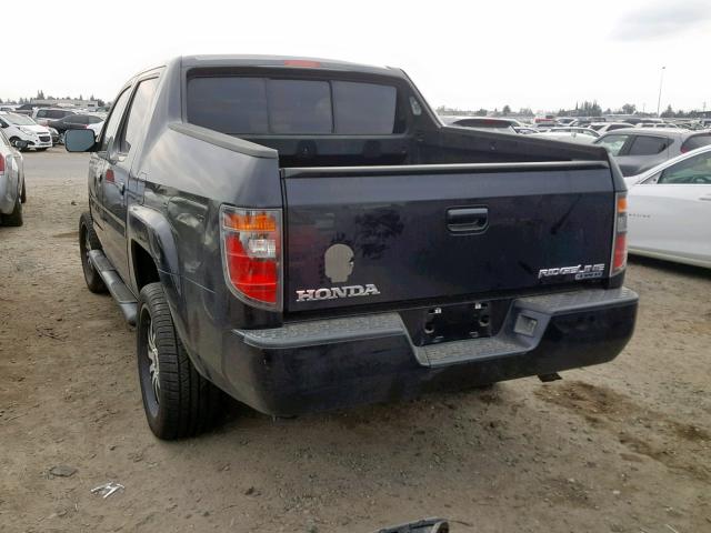 2HJYK16476H512836 - 2006 HONDA RIDGELINE BLACK photo 3