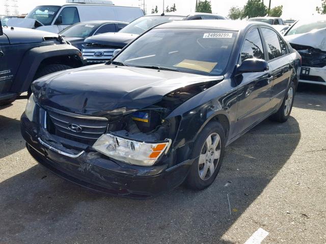 5NPET46C39H560794 - 2009 HYUNDAI SONATA GLS BLACK photo 2