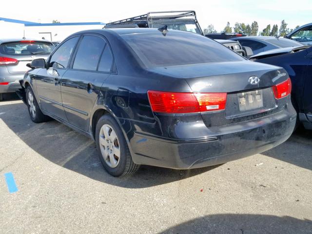 5NPET46C39H560794 - 2009 HYUNDAI SONATA GLS BLACK photo 3