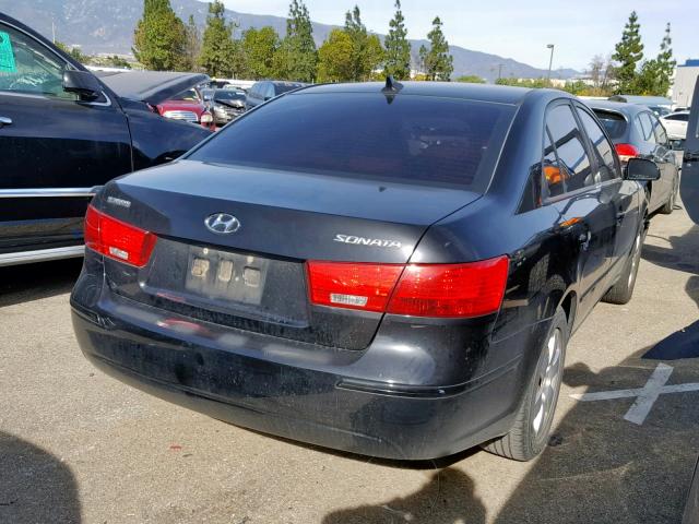 5NPET46C39H560794 - 2009 HYUNDAI SONATA GLS BLACK photo 4