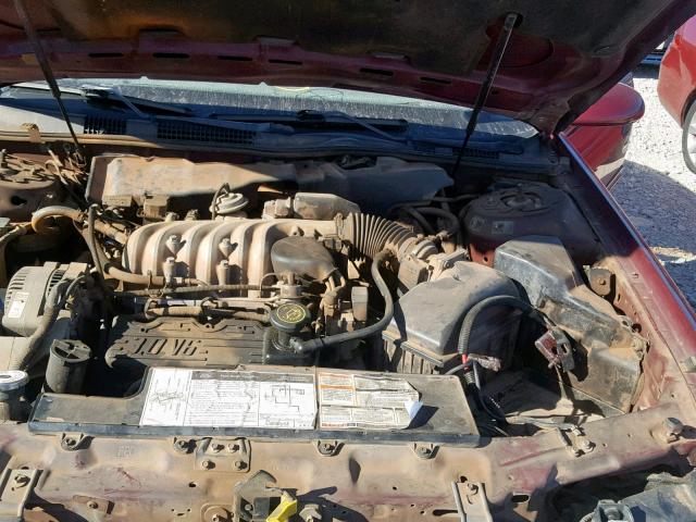 1FALP52U3PG177557 - 1993 FORD TAURUS GL RED photo 7