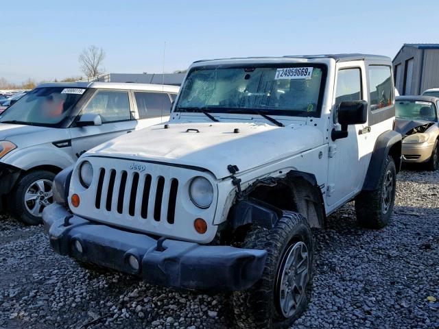 1C4AJWAG1CL272205 - 2012 JEEP WRANGLER S WHITE photo 2