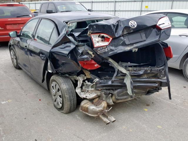 3VW2K7AJ7EM380796 - 2014 VOLKSWAGEN JETTA BASE 黑色 照片 3