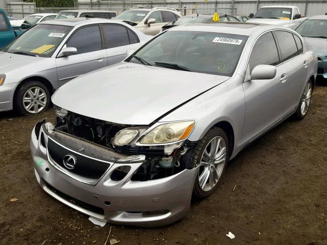 JTHBC96S275005161 - 2007 LEXUS GS 450H SILVER photo 2