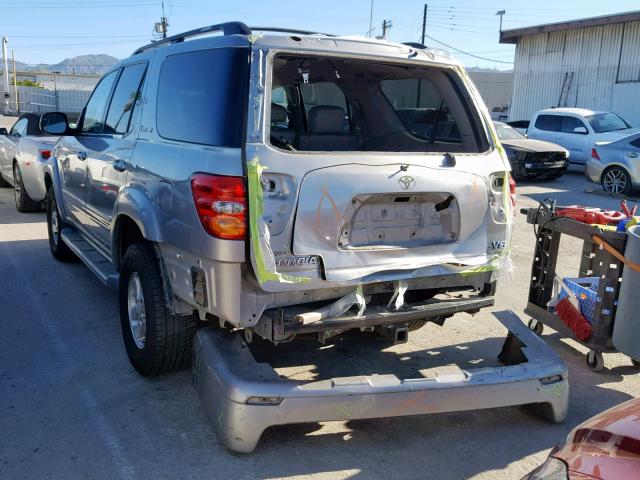 5TDZT38A22S112361 - 2002 TOYOTA SEQUOIA LI SILVER photo 3