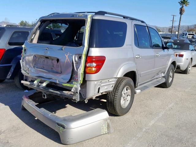 5TDZT38A22S112361 - 2002 TOYOTA SEQUOIA LI SILVER photo 4