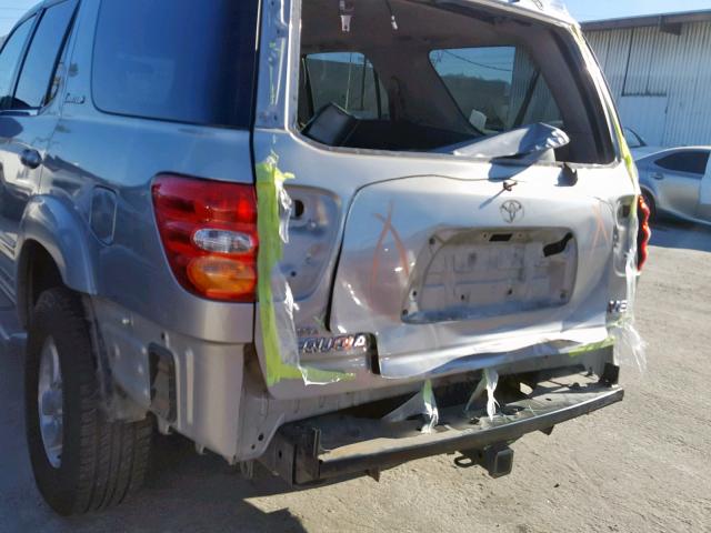 5TDZT38A22S112361 - 2002 TOYOTA SEQUOIA LI SILVER photo 9