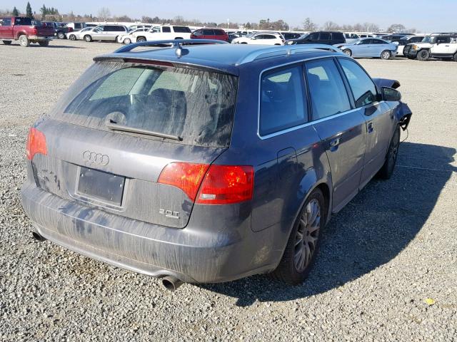 WAUKF78EX8A152645 - 2008 AUDI A4 2.0T AV GRAY photo 4