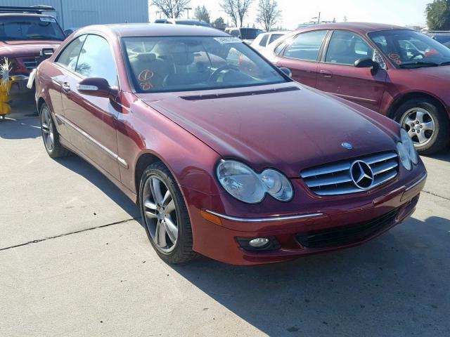 WDBTJ56H67F223069 - 2007 MERCEDES-BENZ CLK 350 BURGUNDY photo 1