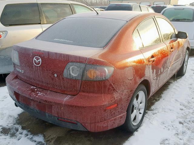 JM1BK323861437386 - 2006 MAZDA 3 S RED photo 4