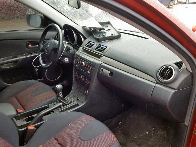 JM1BK323861437386 - 2006 MAZDA 3 S RED photo 5