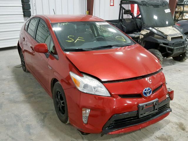 JTDKN3DU6C1602411 - 2012 TOYOTA PRIUS RED photo 1