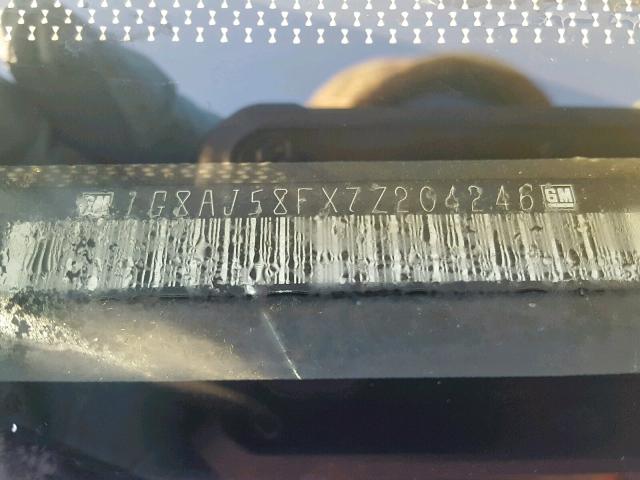 1G8AJ58FX7Z204246 - 2007 SATURN ION LEVEL BLUE photo 10